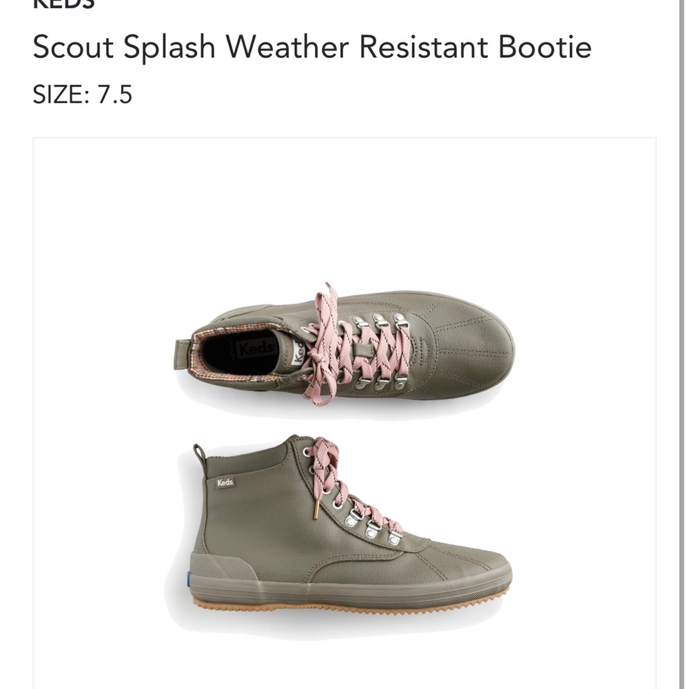 Keds Scout Splash- olive 7.5